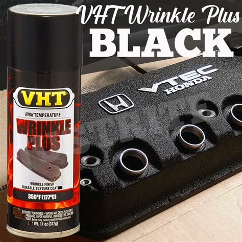 Before and after images of a car part (e.g., intake manifold) painted with VHT Wrinkle Plus