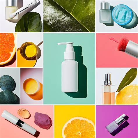 Collage of product shots showing the serum's texture and packaging