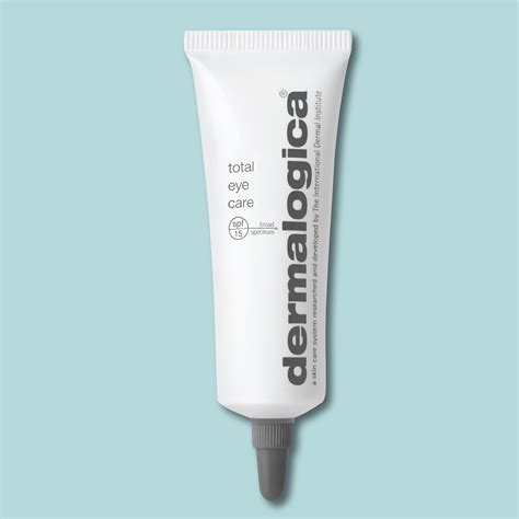 Collage of different Dermalogica eye cream tubes and packaging
