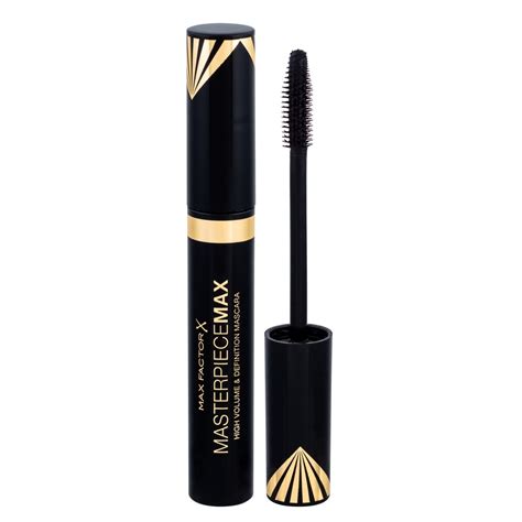 Sleek black and gold packaging of the Max Factor Masterpiece Max mascara