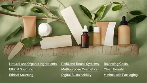 Infographic showing the lifecycle of sustainable beauty products, from sourcing to packaging.