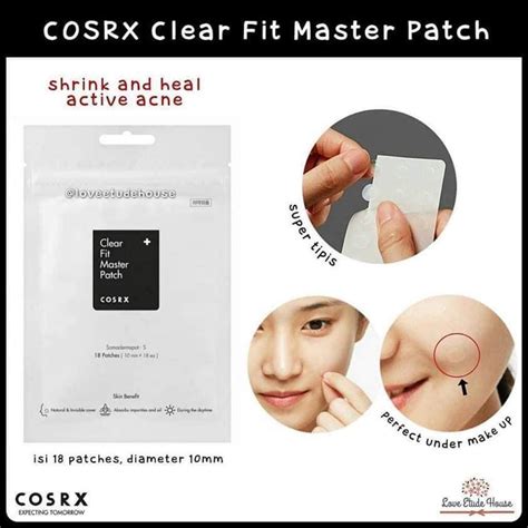Photo demonstrating the COSRX Clear Fit Master Patch applied to the skin, potentially under light makeup.