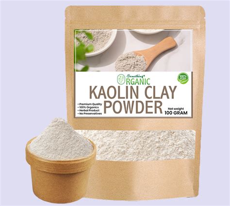 Illustration of fine white kaolin clay powder