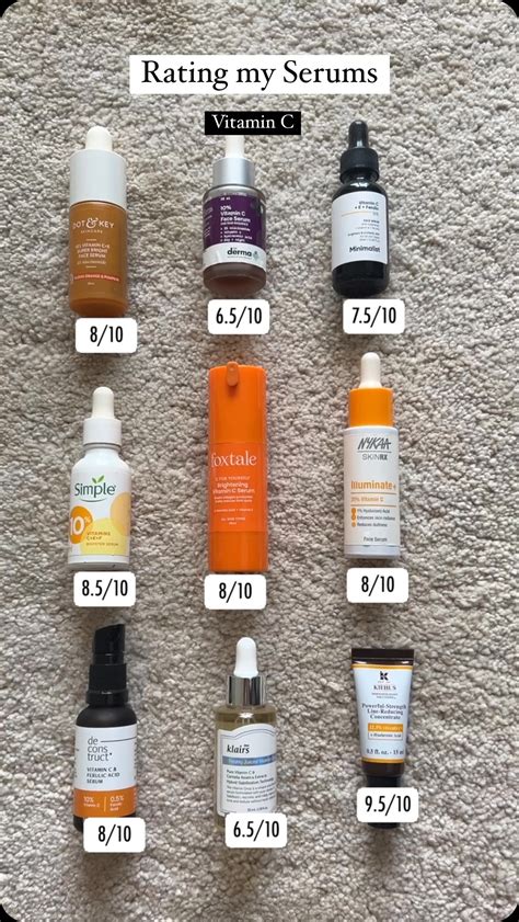 Collage of product packaging for the recommended face serums.