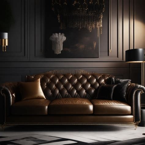 photo of a luxurious leather sofa