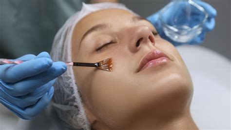 Collage of images showing various cosmetic treatments like laser therapy, chemical peels, and injectables.