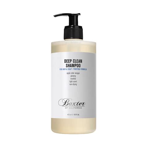 Bottle of Baxter of California Deep Clean Shampoo.