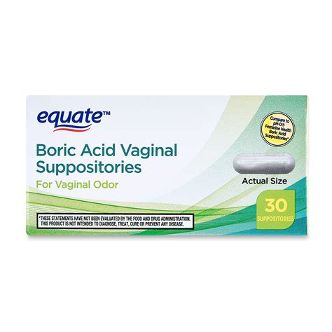 Close-up of Monistat Boric Acid Vaginal Suppositories