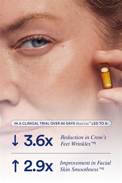 Infographic showcasing the results of the 8-week clinical study, highlighting the percentage improvements in skin smoothness, reduction of visible lines, pore appearance, bounce, and glow.