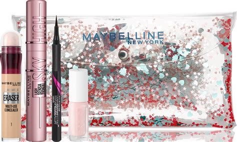 Infographic showing the different ways to purchase Maybelline gift sets: online, in-store pickup, same-day delivery, shipping