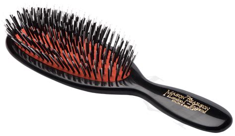 A luxurious hairbrush with a combination of boar and nylon bristles, showcasing quality craftsmanship.