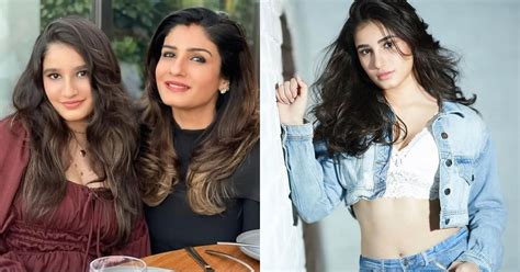 Raveena Tandon with her daughters Rasha and Ranbirvardhan