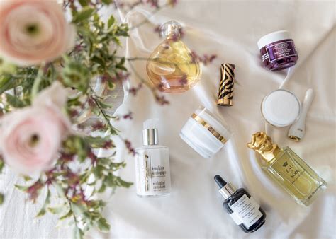 Aesthetic shot of Sisley Paris products arranged elegantly