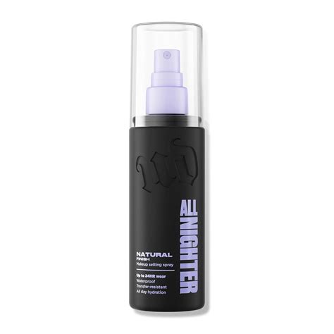 Urban Decay All Nighter Setting Spray bottle being used in a humid environment