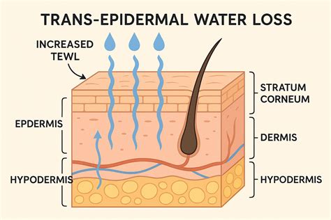 Illustrations showing the effect of AzA on skin physiology: (a) water content (no significant change), (b) increase in TEWL, and (c) decrease in sebum level. Asterisks indicate significant differences: **P < 0.01, ***P < 0.005.