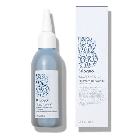 Close-up of a bottle of Briogeo Scalp Revival Pre-Wash Oil with natural oils.