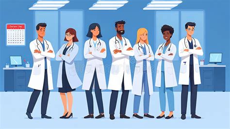 A diverse group of board-certified dermatologists in a modern clinic setting.