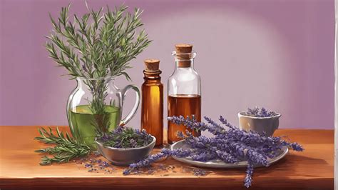 Image of lavender and tea tree oil plants, highlighting their soothing properties