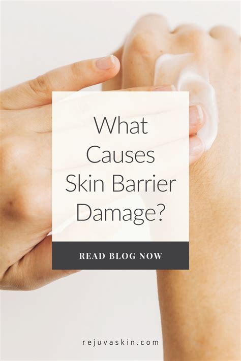 Infographic showing common causes of skin barrier damage.