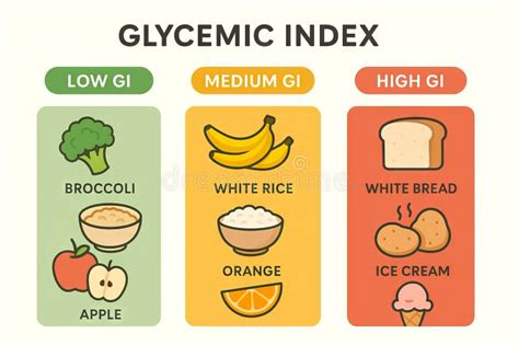 infographic comparing high-glycemic foods with low-glycemic alternatives