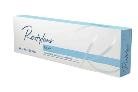 A close-up image showing the texture of Restylane Silk gel, highlighting its fine particle size.