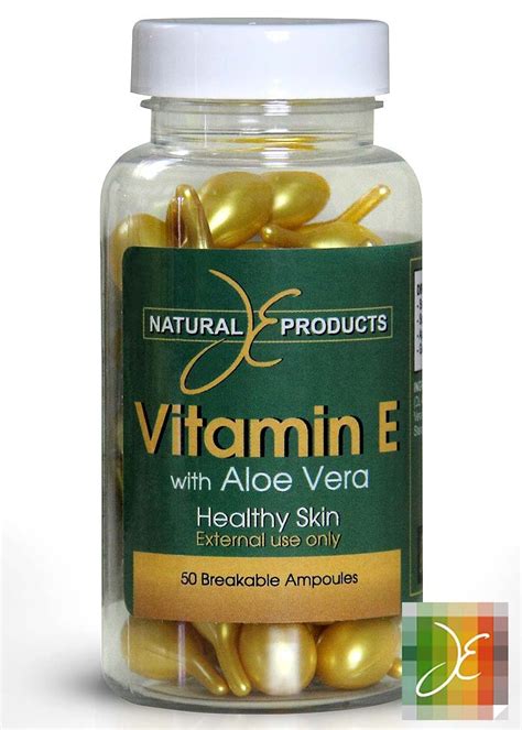 Illustration of aloe vera plant and vitamin E capsule