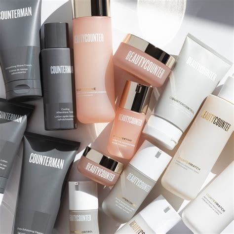 Collage of various Beautycounter makeup products