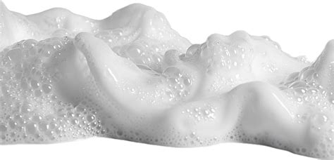Close-up of shampoo lather showing texture