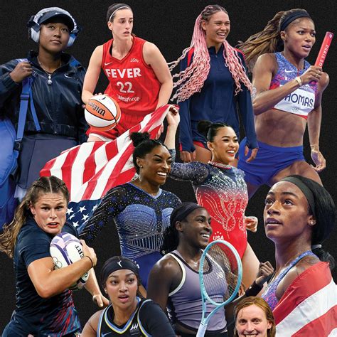 Photo collage of women of various body types participating in different sports activities.
