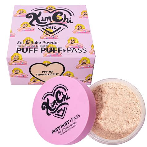 A selection of setting powders, including Coty Airspun and Kim Chi Chic Puff Puff Pass Powder.
