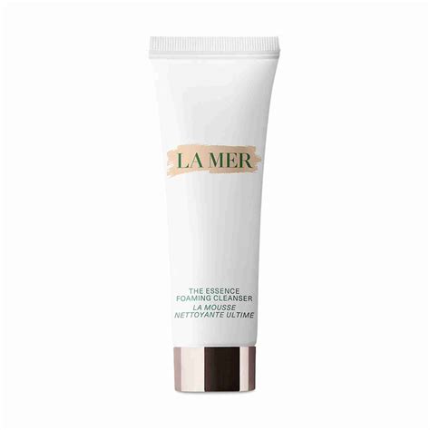 Close-up of La Mer The Essence Foaming Cleanser with its rich lather.