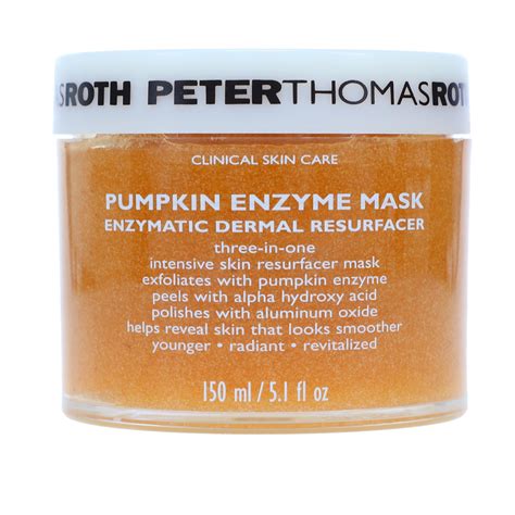 Visual representation of the exfoliating action of Peter Thomas Roth Pumpkin Enzyme Mask