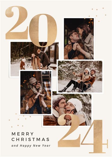 Collage of various Christmas card templates showcasing different styles, from elegant portraits to casual photo dumps.