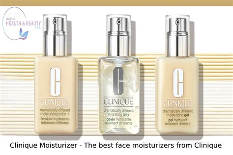 Collage of Clinique moisturizers with SPF, highlighting their benefits.