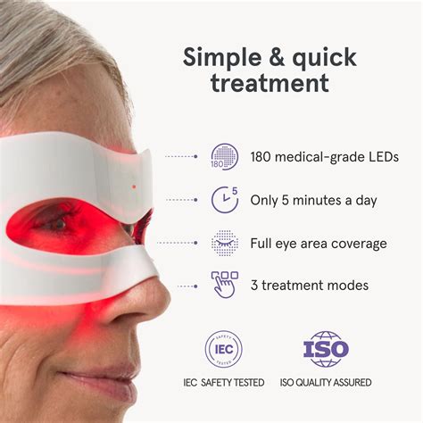 Person using an LED eye mask