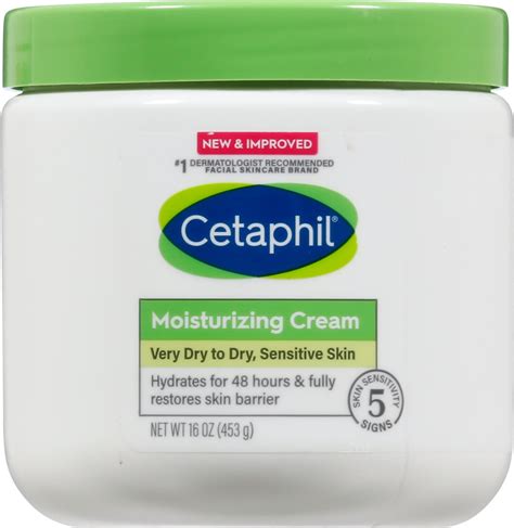 Close-up shot of the Cetaphil Moisturizing Cream being gently massaged into skin.