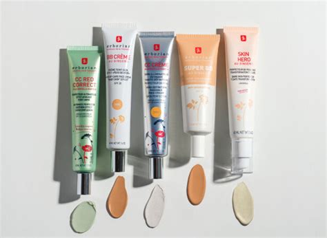 Collage of Erborian's best-selling BB and CC Crèmes