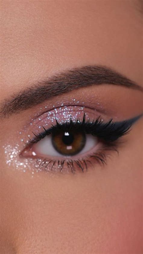 A final shot of the completed amethyst eye makeup look, showcasing the shimmer and depth.