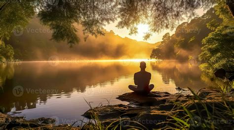 Collage of images: a person meditating, someone walking outdoors, a healthy meal, and a person sleeping peacefully