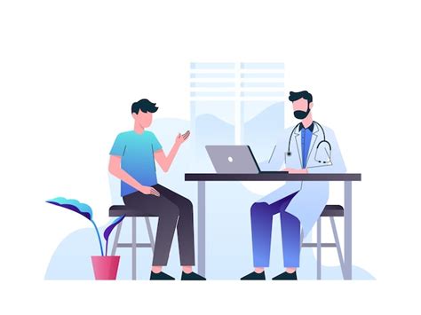 Illustration depicting a doctor and patient in a positive, collaborative consultation.
