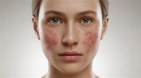 butterfly rash on face, a symptom of lupus