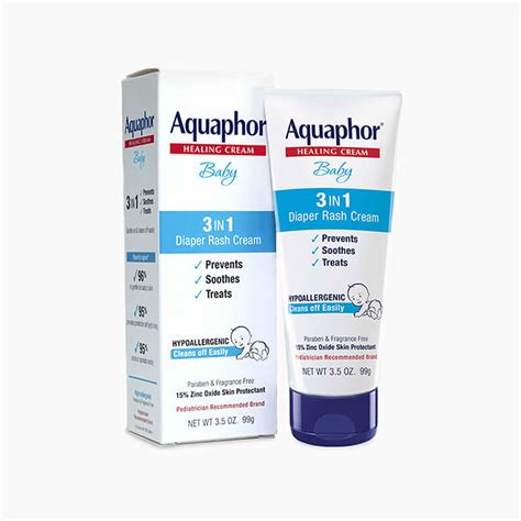 Image of Aquaphor 3-in-1 Diaper Rash Cream jar.