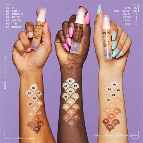 Model's face before and after applying Nyx Professional Makeup Bare With Me Concealer Serum