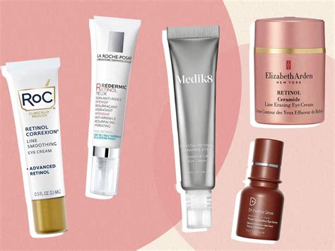 Collage of various eye cream products recommended by editors