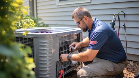 Photo of a CaptiveAire Field Service Technician performing maintenance on an HVAC unit.