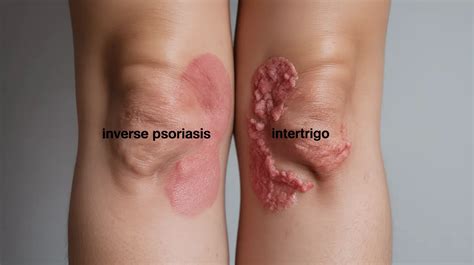 Illustration of skin folds showing intertrigo with redness and irritation.