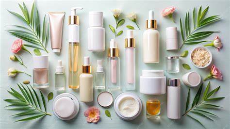 A collage of different water-based moisturizer products arranged aesthetically