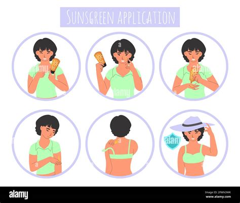 illustration of a person applying sunscreen to their face, emphasizing forehead protection
