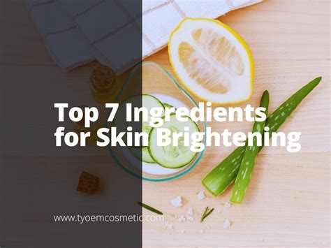 Infographic illustrating key ingredients for brightening underarm skin and their functions.