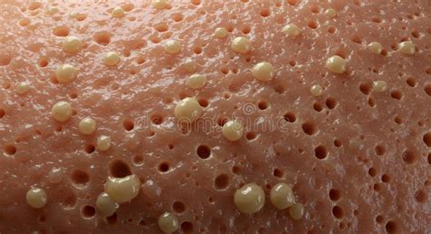 Close-up image of skin with visible clogged pores and blackheads